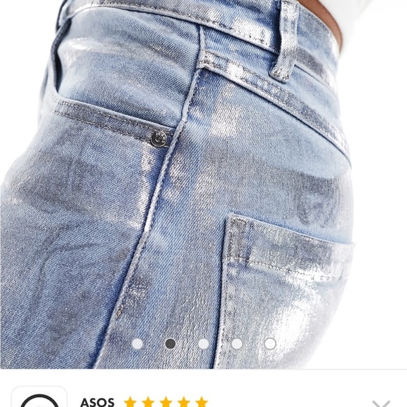 Urban Outfitters/AmyLynn Metallic Silver Maxi Skirt - Picture 4 of 5